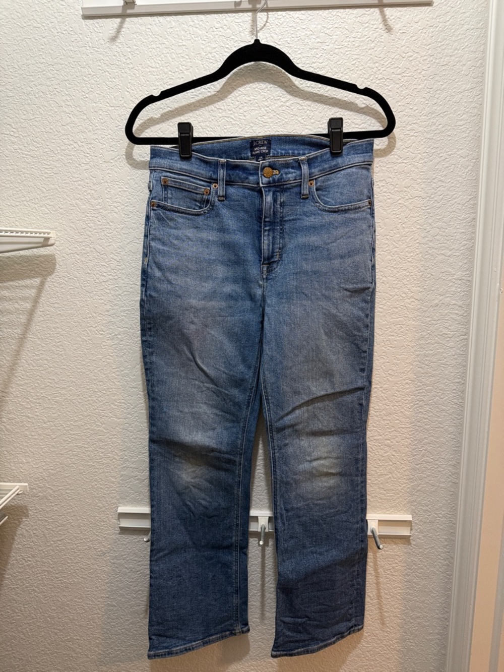 J. Crew Women's Straight Leg Jeans in Faded Blue Wash